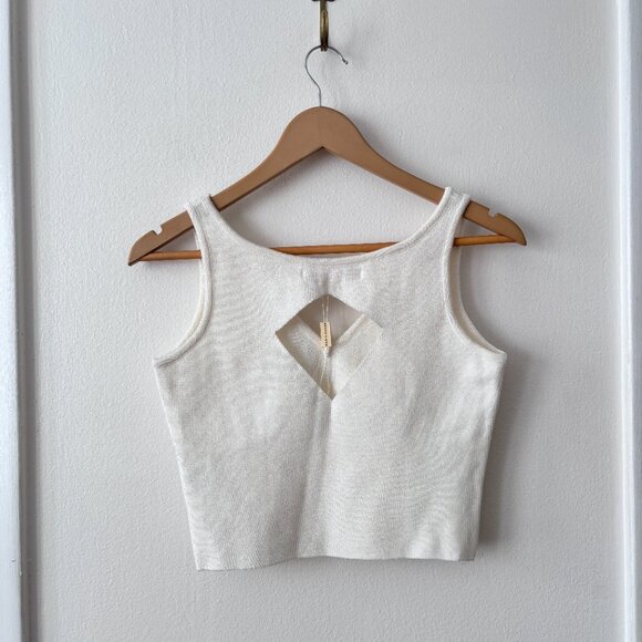 Maria Pavan Back Cutout Knit Crop Top - Picture 3 of 5